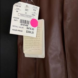 DD COLLECTION Vintage 60’s Buttery Soft Redish Brown Leather Skirt, size 8.